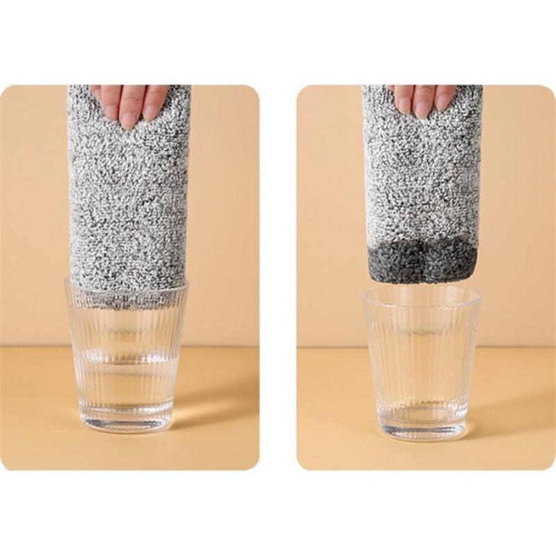 5pcs Kitchen Dish Towels Highly Absorbent Cleaning Cloth Fast Drying Bamboo Char