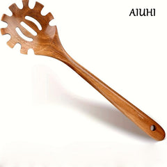 Wooden Pasta Fork Spaghetti Spoon Noodle Server