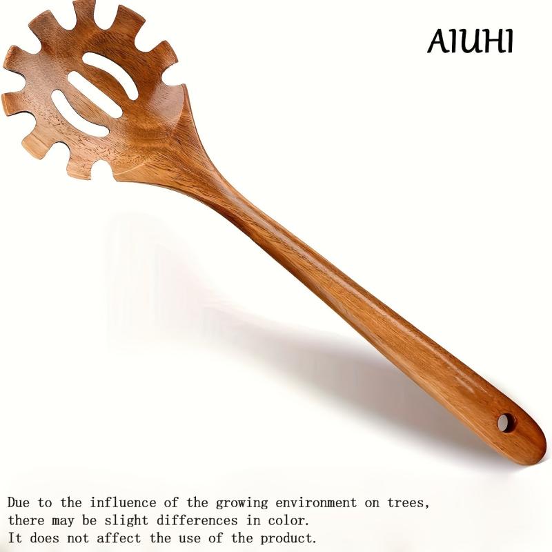 Wooden Pasta Fork Spaghetti Spoon Noodle Server