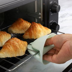 2pcs Silicone Mini Oven Mitts Textured Heat Insulation Hand Clip