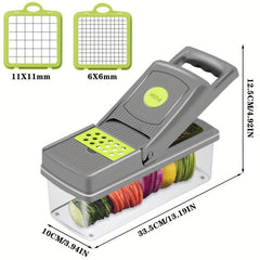 8 Blade Vegetable Chopper with Large Capacity Container