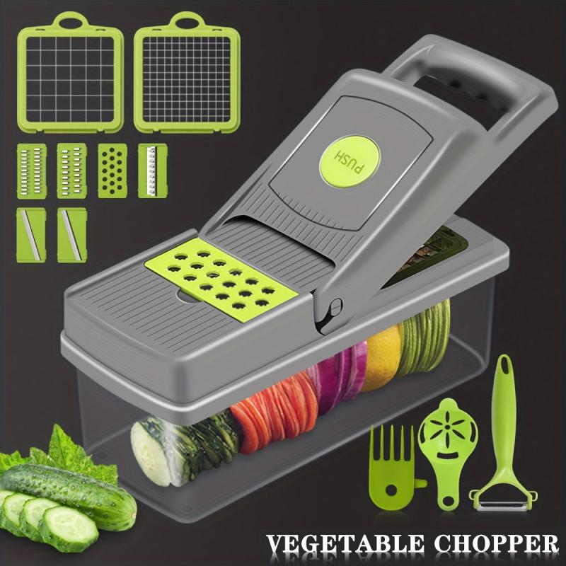 8 Blade Vegetable Chopper with Large Capacity Container