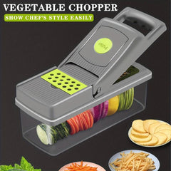 8 Blade Vegetable Chopper with Large Capacity Container