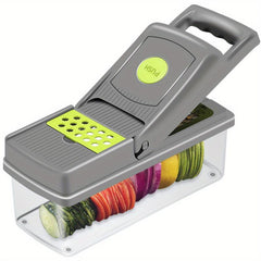 8 Blade Vegetable Chopper with Large Capacity Container