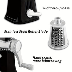 5in1 Rotary Cheese Grater Shredder Vegetable Slicer Multifunctional Fruit Slicer