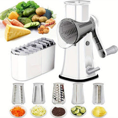 5in1 Rotary Cheese Grater Shredder Vegetable Slicer Multifunctional Fruit Slicer
