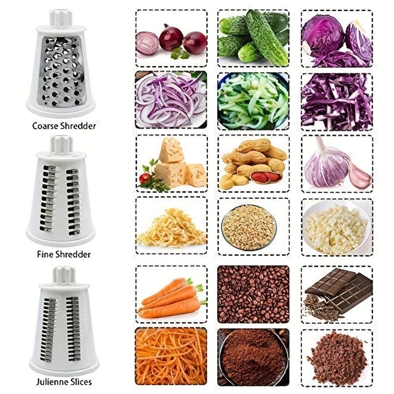 5in1 Rotary Cheese Grater Shredder Vegetable Slicer Multifunctional Fruit Slicer
