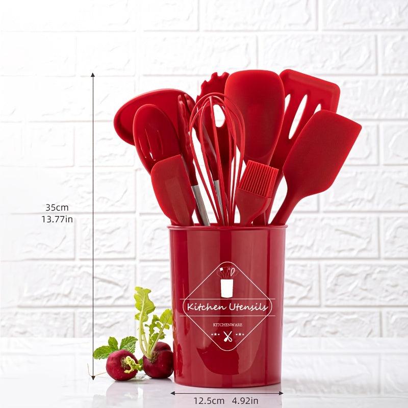 11pcs Silicone Kitchen Utensils Set High Temp Resistant Non stick Cooking