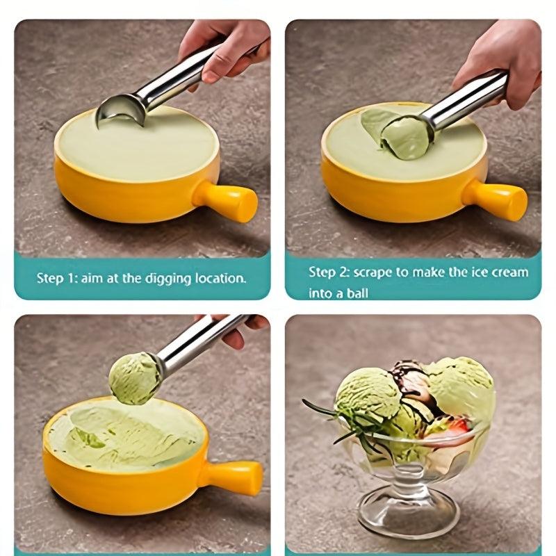 Ice Cream Ball Scoop 17.78 Cm Non Slip Anti Freeze Aluminum Spoon