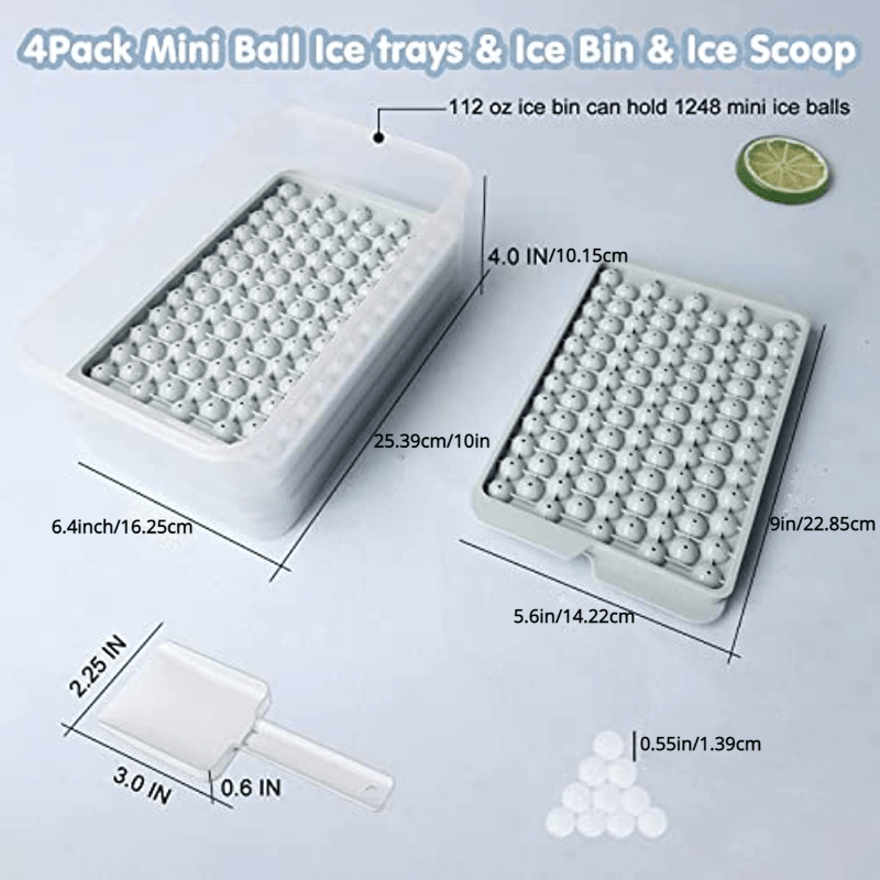 Rubber Mini Ice Cube Tray Small Easy to Remove Crushed Ice Tray