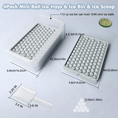 Rubber Mini Ice Cube Tray Small Easy to Remove Crushed Ice Tray