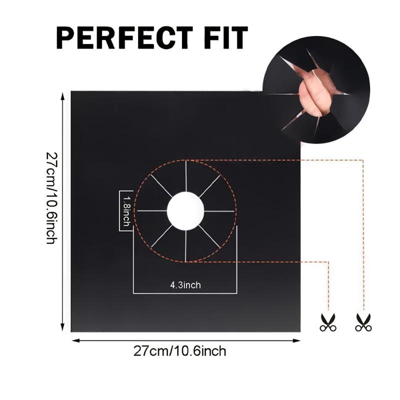 Teflon Gas Stove Protective Mat Anti-Fouling Cleaning Pad 10 6in