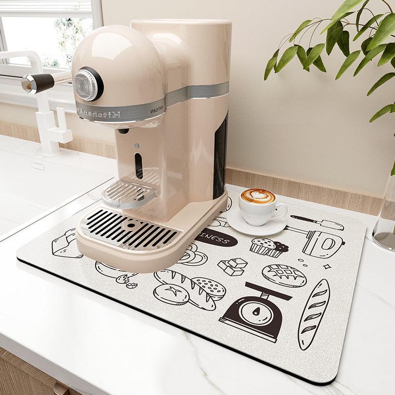 Rubber Dish Drying Mat Absorbent Drainer Mat Kitchen Placemat