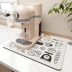 Rubber Dish Drying Mat Absorbent Drainer Mat Kitchen Placemat