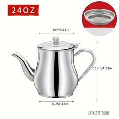 Stainless Steel Pot with Filter and Seasoning Bottle