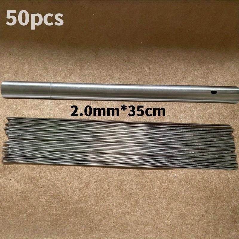 50pcs Stainless Steel BBQ Skewers Set with Storage Tube