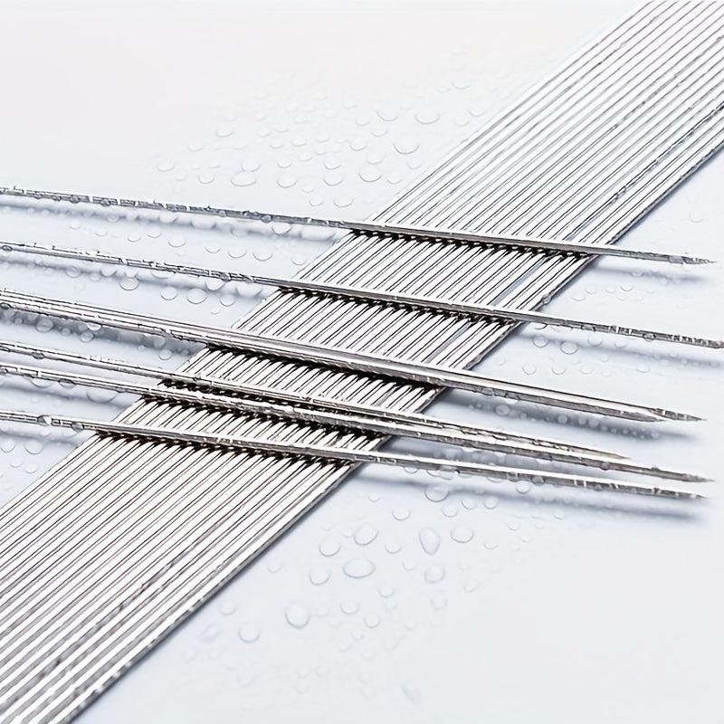 50pcs Stainless Steel BBQ Skewers Set with Storage Tube