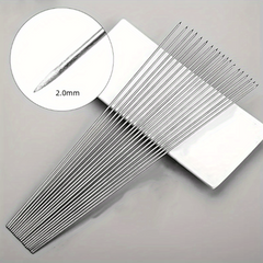 50pcs Stainless Steel BBQ Skewers Set with Storage Tube