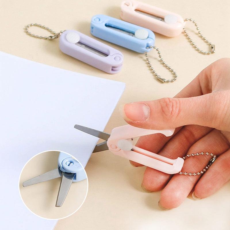 2pcs Retractable Portable Folding Scissors Safety Scissors