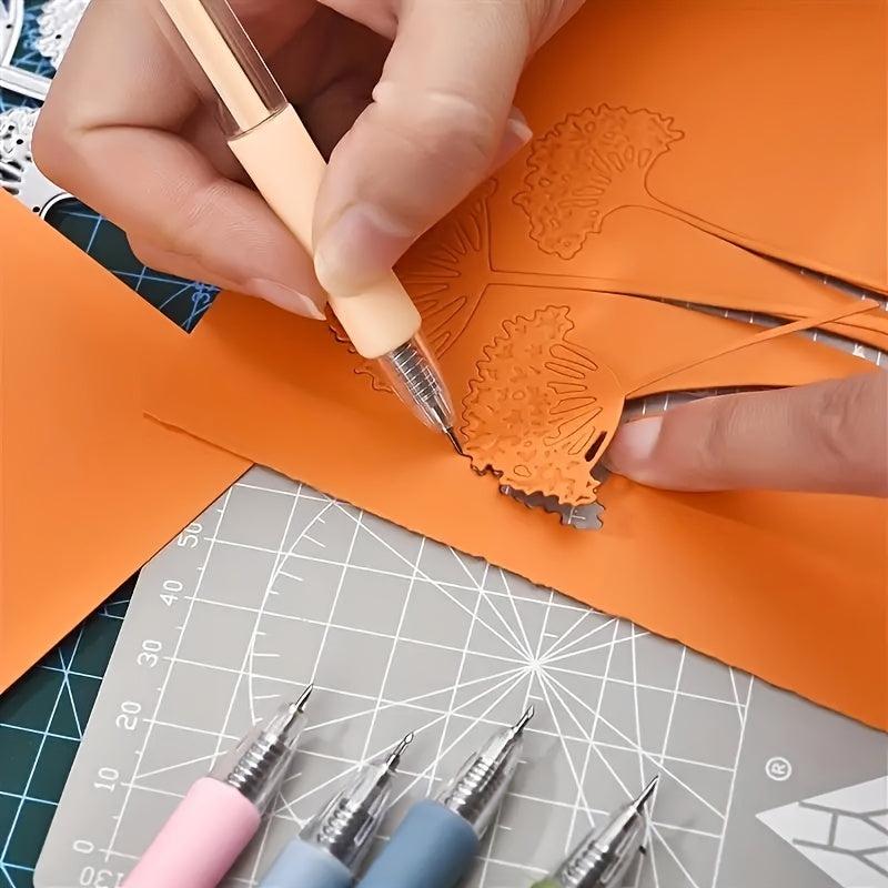 3pcs Paper Cutting Pen Craft Carving Art Scrapbooking Template Tool