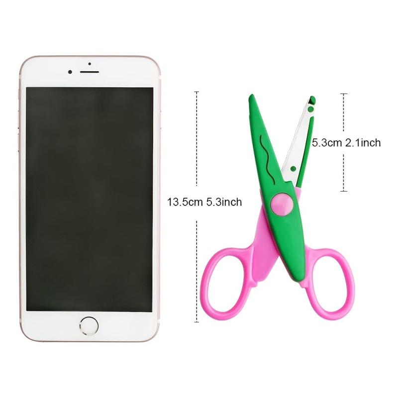 6pcs Scrapbooking Scissors Decorative Edge ABS Resin