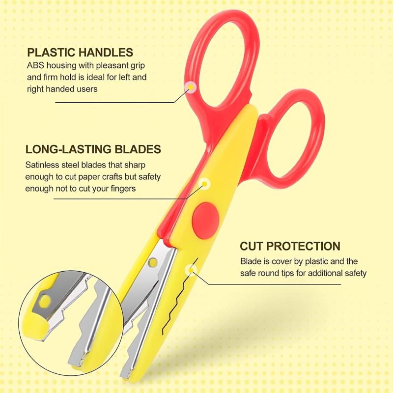 6pcs Scrapbooking Scissors Decorative Edge ABS Resin