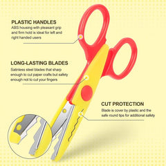 6pcs Scrapbooking Scissors Decorative Edge ABS Resin