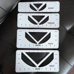 Round Collar T shirt Alignment Ruler Sewing Collar Measuring Tool 4 piece Set