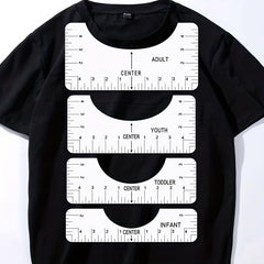 Round Collar T shirt Alignment Ruler Sewing Collar Measuring Tool 4 piece Set