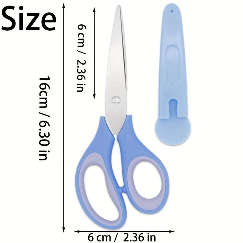 Soft Grip Scissors 16cm Stainless Steel Straight Paper Scissors
