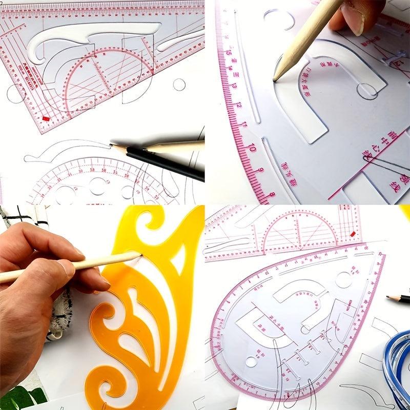 8 Style Ruler Set French Curve Sewing Tool for Dressmaking Clothing Designing