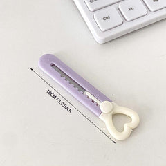 Mini Love Heart Utility Paper Cutter Art Box Cutter School Office Supply