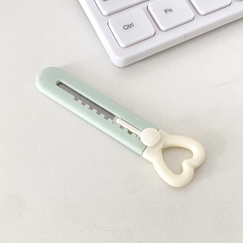 Mini Love Heart Utility Paper Cutter Art Box Cutter School Office Supply