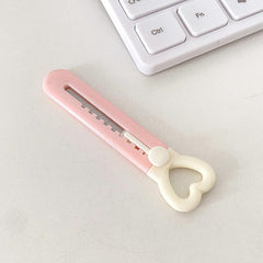 Mini Love Heart Utility Paper Cutter Art Box Cutter School Office Supply