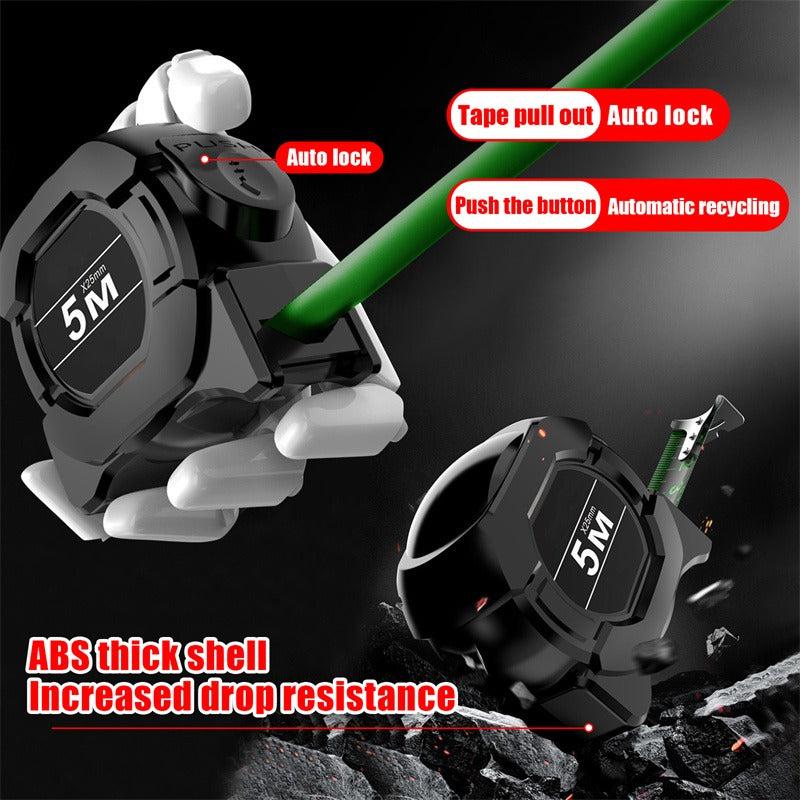 10mx25mm High Precision Self Locking Steel Tape Measure Fluorescent Tape