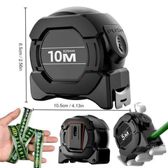 10mx25mm High Precision Self Locking Steel Tape Measure Fluorescent Tape