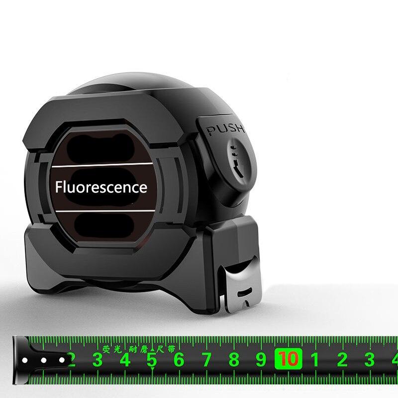 10mx25mm High Precision Self Locking Steel Tape Measure Fluorescent Tape