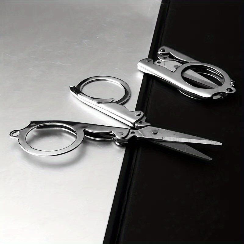 Stainless Steel Folding Scissors Travel Convenient Office School Stationery