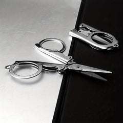 Stainless Steel Folding Scissors Travel Convenient Office School Stationery