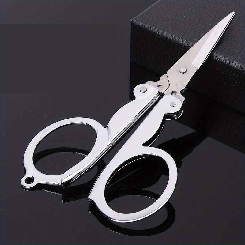 Stainless Steel Folding Scissors Travel Convenient Office School Stationery