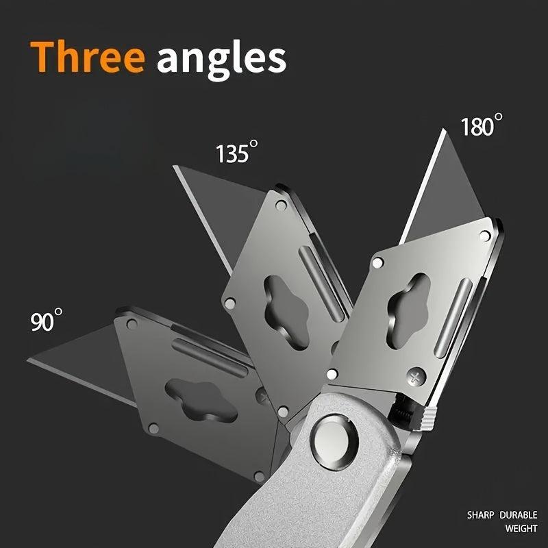 Heavy Duty Box Cutter with Clip Aluminum Body