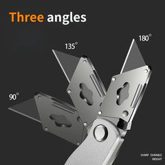 Heavy Duty Box Cutter with Clip Aluminum Body