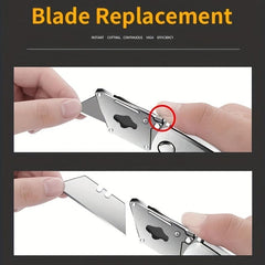 Heavy Duty Box Cutter with Clip Aluminum Body