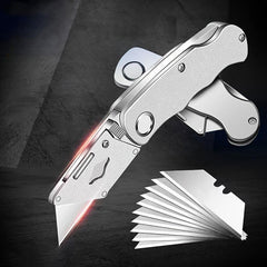Heavy Duty Box Cutter with Clip Aluminum Body