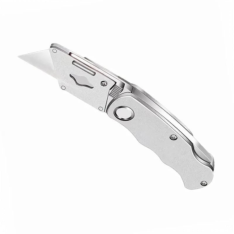 Heavy Duty Box Cutter with Clip Aluminum Body