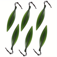 Leaf Shaped Letter Opener Green Plastic Willow Leaf Paper Keychain