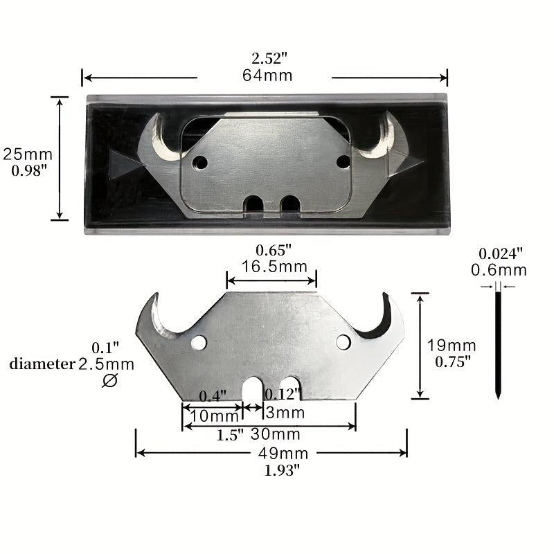 5pcs Thread Hook Knot Corner Hook Blade SK5 Ox Horn Hook Blade