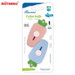 2pcs Carrot Shaped Mini Art Utility Knives Box Cutter