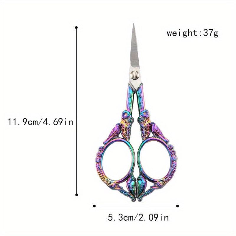 Retro Bird Scissors Stainless Steel for Tea Ceremony Cross Stitching