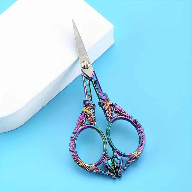 Retro Bird Scissors Stainless Steel for Tea Ceremony Cross Stitching